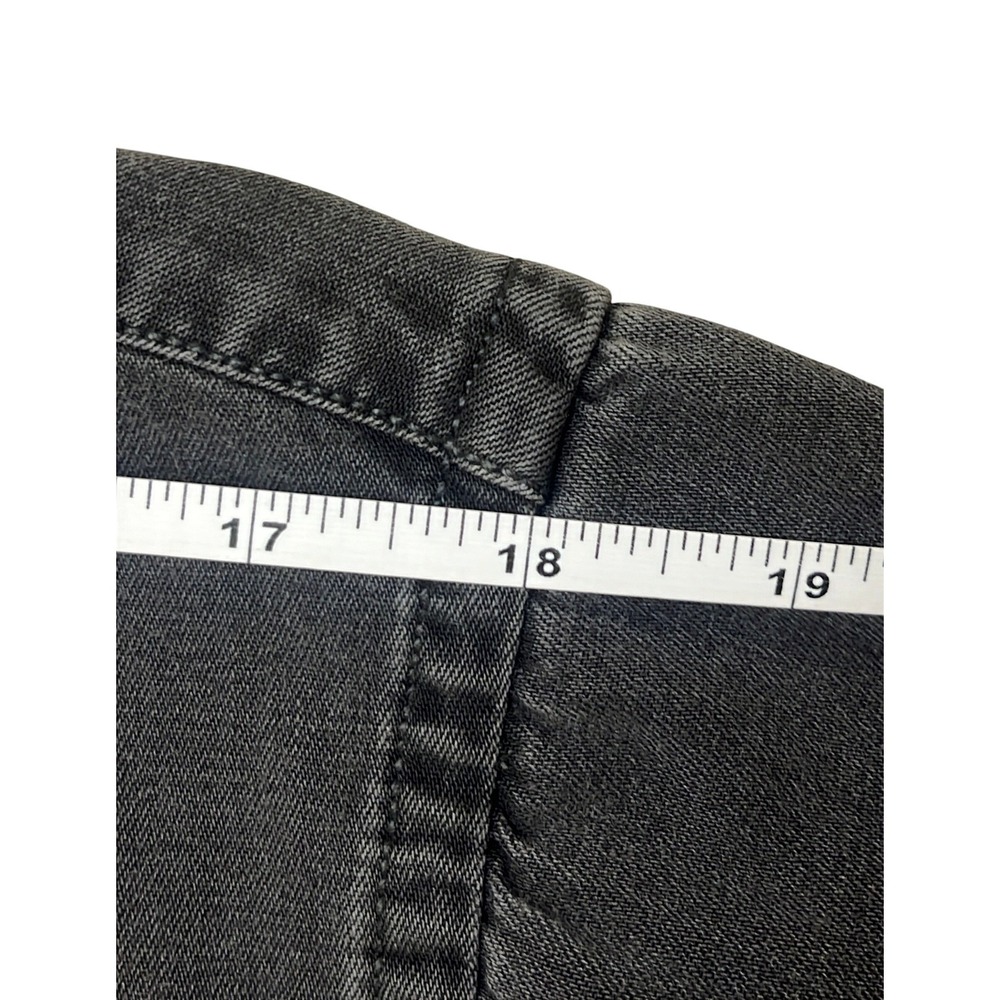 UNTUCKit Mens Large Black Denim Button Down Shirt Long Sleeve Cotton Workwear - Picture 5 of 11